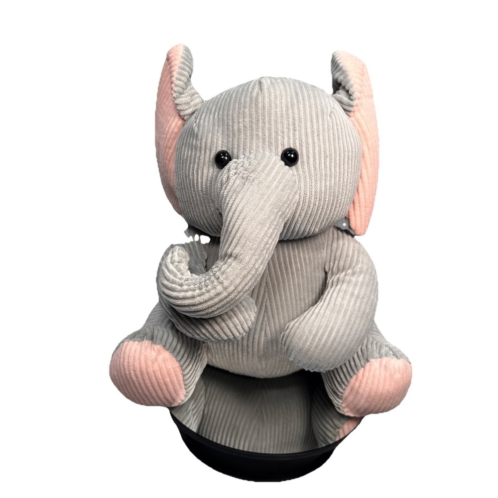 Snuggle Buddy Heat & Hug Elephant 12" Plush Microwaveable Warmie Gray Pink Toy